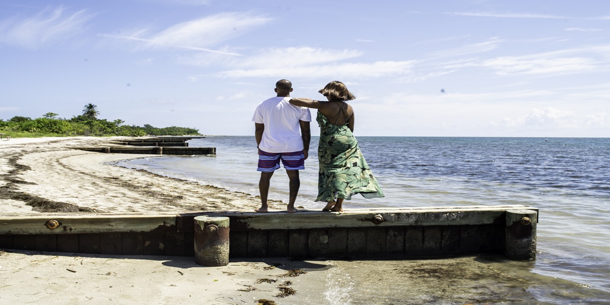 Couple at Historic Virginia Key Park 